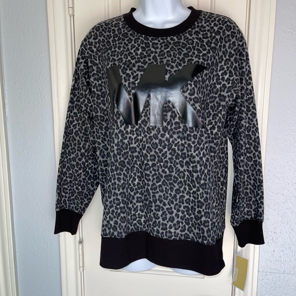 MICHAEL Michael Kors Cheetah Print MK Logo Sweatshirt. NWT! - Picture 3 of 6